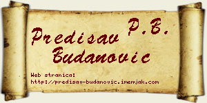 Predisav Budanović vizit kartica